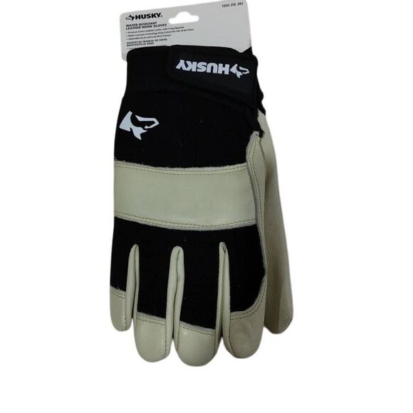 Husky Water Resistant Leather Work Gloves NWT XL - Picture 4 of 7